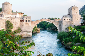 Obraz premium Mostar Bridge - Mostar, Bosnia and Herzegovina