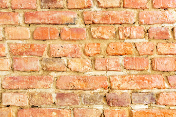 Background of red brick wall pattern texture, great for graffiti inscriptions