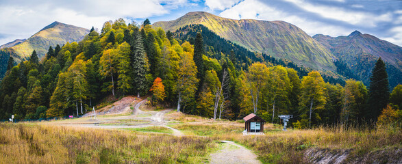 panorama of the mountains