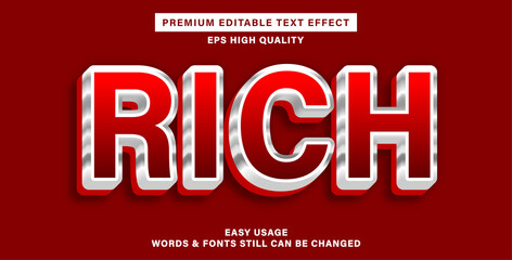 Editable text effect rich