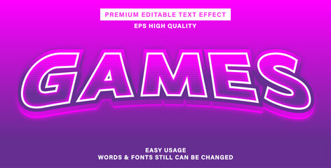 Editable text effect games