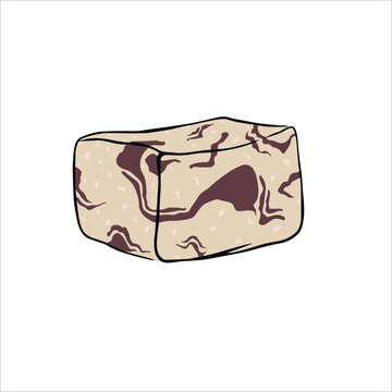 Turkish halva from seeds with a chocolate layer. stock vector illustration