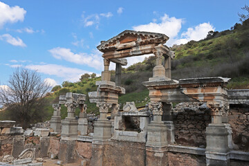 Turkey / Izmir / Selcuk 27 February 2019 Images from the ancient city of Ephesus from the Roman period.