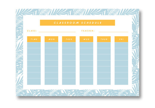 Floral Class Planner Layout
