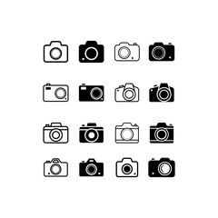 Camera icon vector in trendy flat design