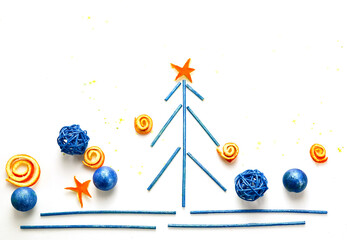 creative christmas composition.Creative concept of the new year