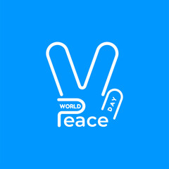 Design for celebrating international day of peace. Happy world peace day greeting.