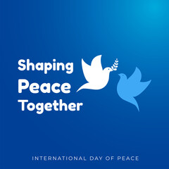 Naklejka premium Design for celebrating international day of peace. Happy world peace day greeting.