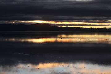 lever de soleil reflet désert 