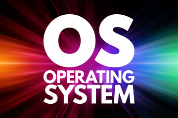 OS - Operating System acronym, business concept background