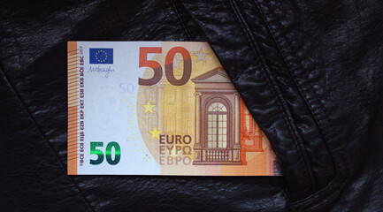 Euro close up. European national currency