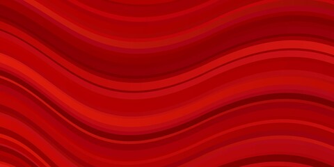Light Red vector layout with wry lines. Abstract illustration with bandy gradient lines. Best design for your ad, poster, banner.