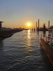 sunset at the pier