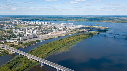 Nizhny Novgorod. The confluence of the rivers-Oka and Volga.