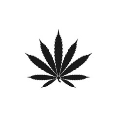 Marijuana icon in trendy flat design