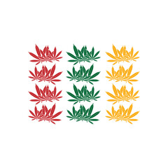 Marijuana icon in trendy flat design