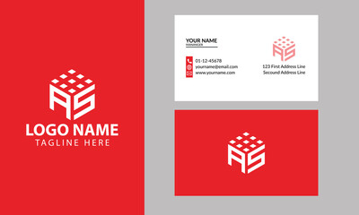 Business corporate letter AS logo design vector.letter AS logo vector template. Letter AS logo for technology