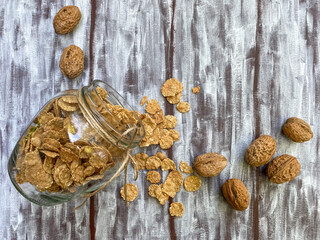 Oatmeal in a glass jar