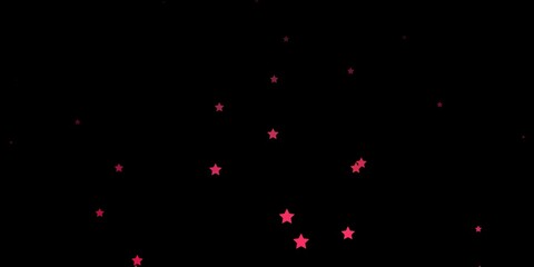 Dark Red vector background with colorful stars. Shining colorful illustration with small and big stars. Pattern for websites, landing pages.