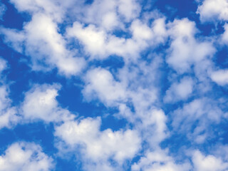 Clouds in the blue sky, abstract background. Fresh air ,weather, cumulus concept