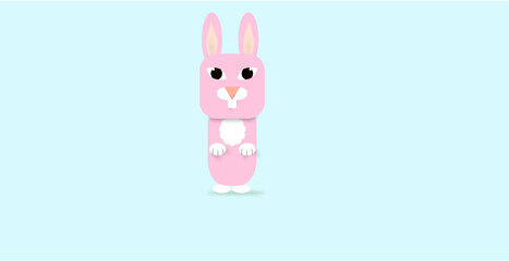 Pink  rabbit