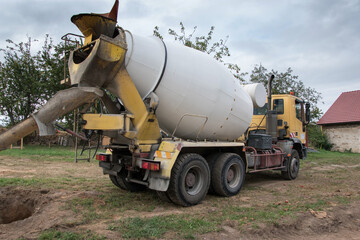 Foundations for the family house under construction