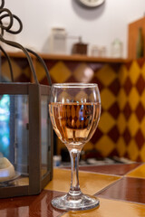 Tasting of local rose wine from Aix en Provence, Provence, France
