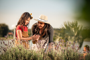 Jardinagem em família ao ar livre