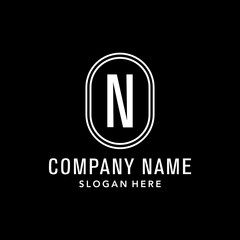 N Letter Luxury Logo Design Template Inspiration