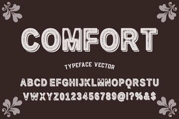 classic lettering, vintage font, gray style background,  typeface vector design