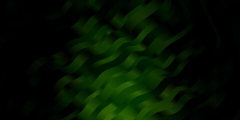 Dark Green vector background with wry lines. Brand new colorful illustration with bent lines. Template for your UI design.