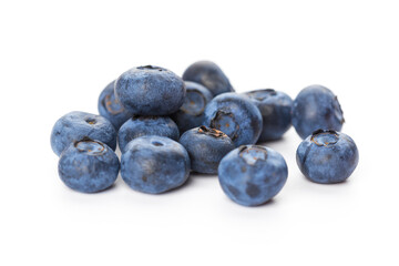 heap of blueberries isolated on white background