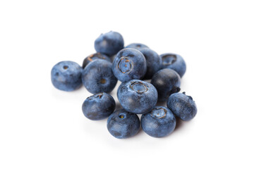 heap of blueberries isolated on white background