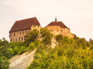 Fototapeta na wymiar Tocnik Castle - medieval residence of the king Wenceslas IV, Czech Republic