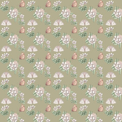 lovely vintage woodland seamless pattern design