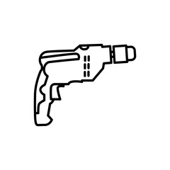 Electric hand drill icon vector collection