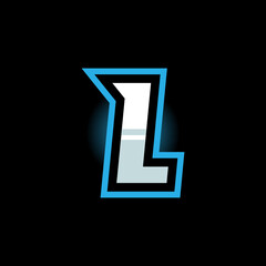 L Letter Gaming Esport Logo Design Template Inspiration