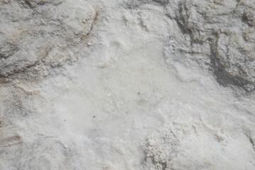 salt on a white salt lake