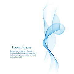 Abstract vector background, blue wavy lines for brochure, website, flyer design.