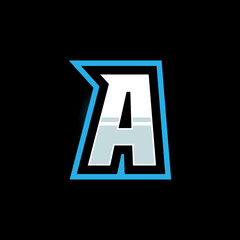 A Letter Gaming Esport Logo Design Template Inspiration © cantikdesign