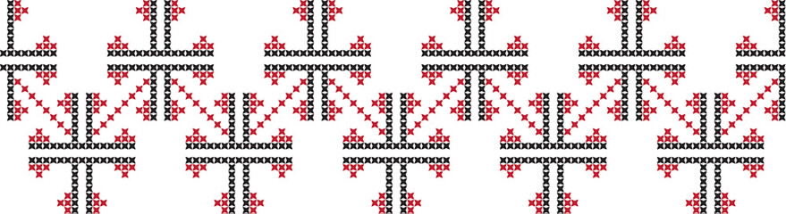 embroidered Ukrainian national pattern crossembroidered cross ukrainian slavic national pattern on transparent background