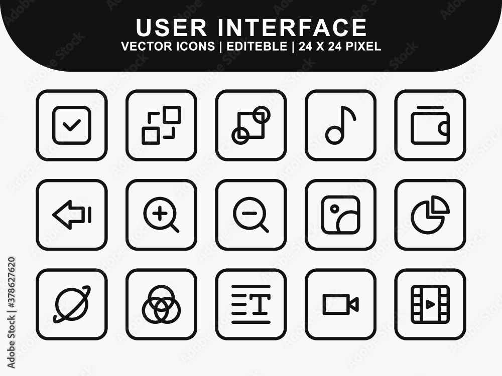 Poster user interface icons set. ui icons. home icon. arrow icon. mail message email icon. icon line style 