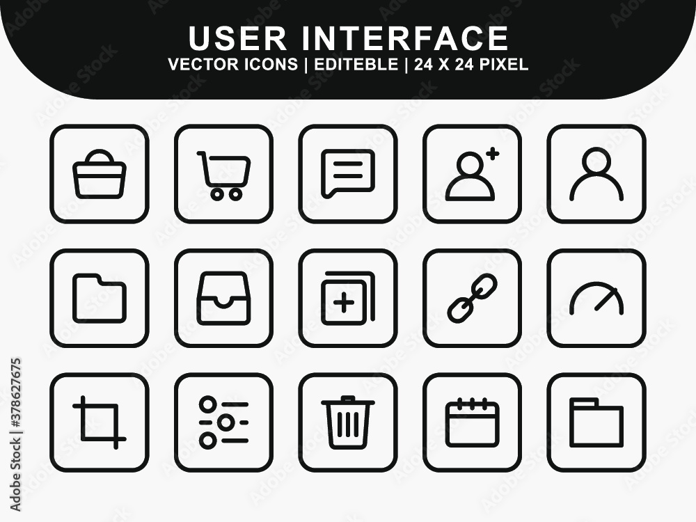 Poster user interface icons set. ui icons. home icon. arrow icon. mail message email icon. icon line style 