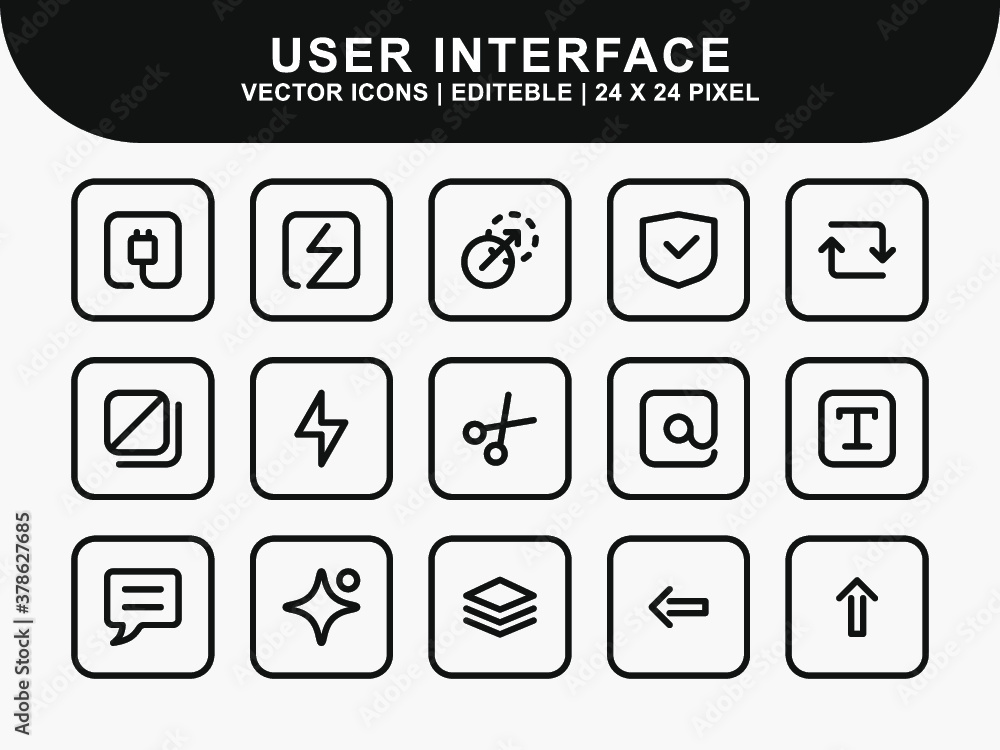 Poster user interface icons set. ui icons. home icon. arrow icon. mail message email icon. icon line style 