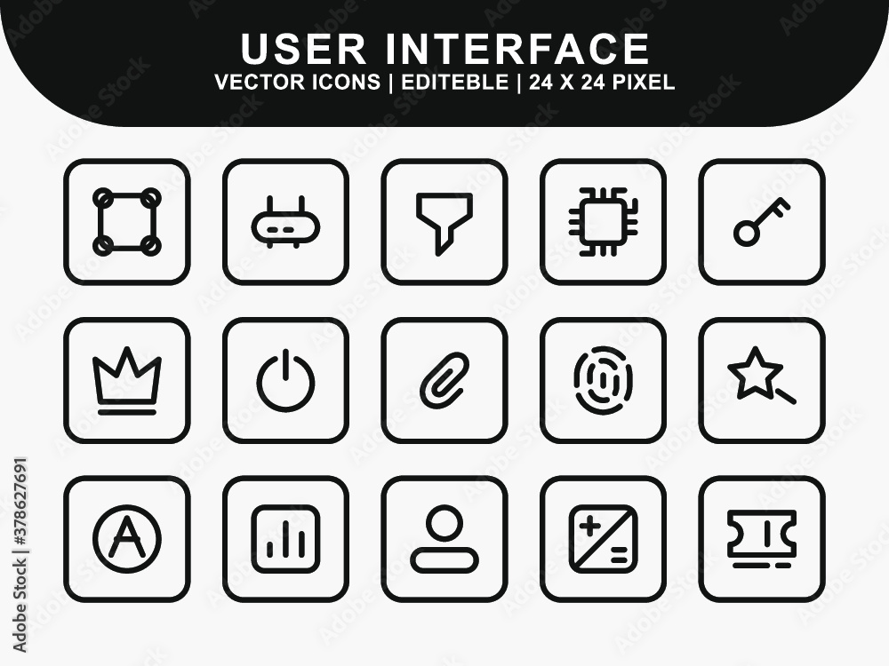 Poster user interface icons set. ui icons. home icon. arrow icon. mail message email icon. icon line style 