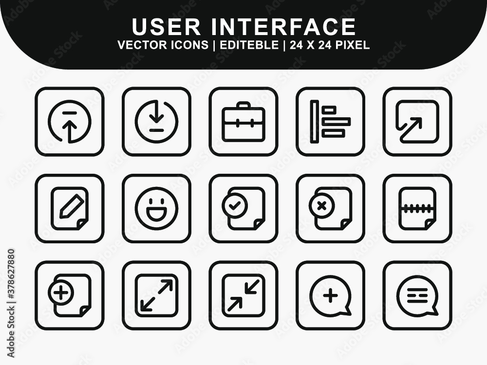 Poster user interface icons set. ui icons. home icon. arrow icon. mail message email icon. icon line style 