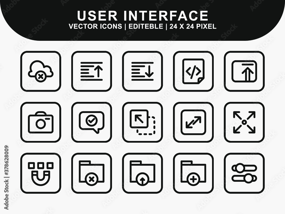 Poster user interface icons set. ui icons. home icon. arrow icon. mail message email icon. icon line style 