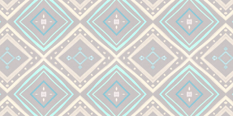 Seamless Ethnic Ornament. Abstract Ikat Texture 