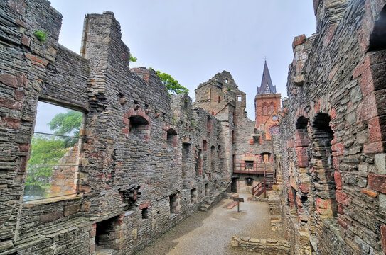  Bishop's Palace and  Earl's Palace in the centre of Kirkwall, Orkney, Scotland.