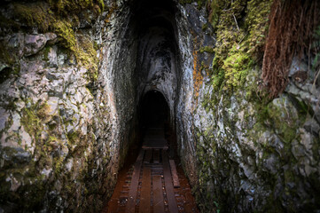 tunnel in the cave